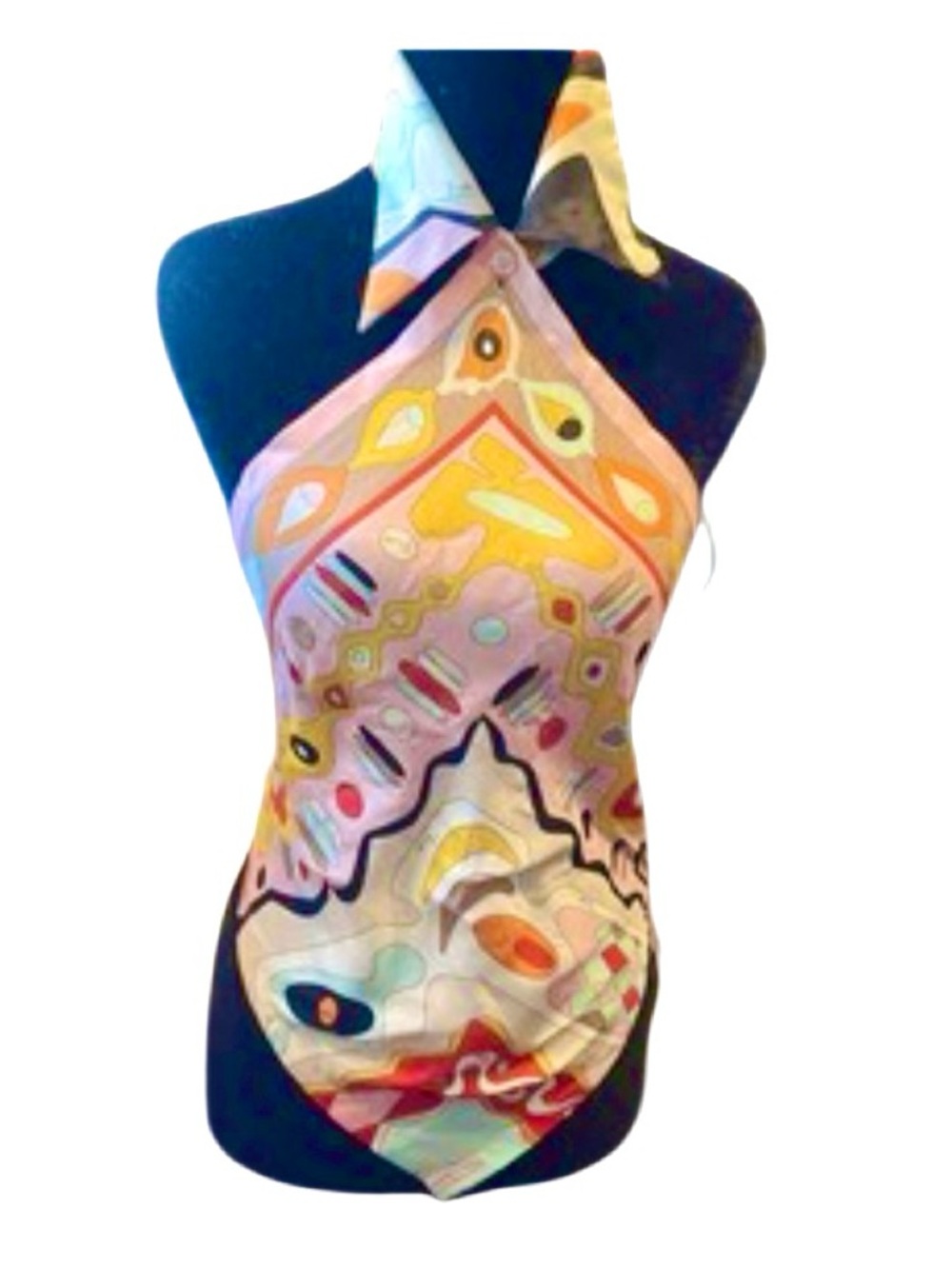 Vintage Emilio Pucci Silk Halter Top, NWT, IT 40 - Picture 3 of 8